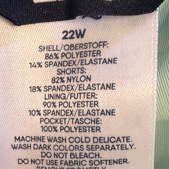 Lands' End Women's Quick Dry Board Skort Swim Skirt Blue Color Block Size 22W - Picture 3 of 10